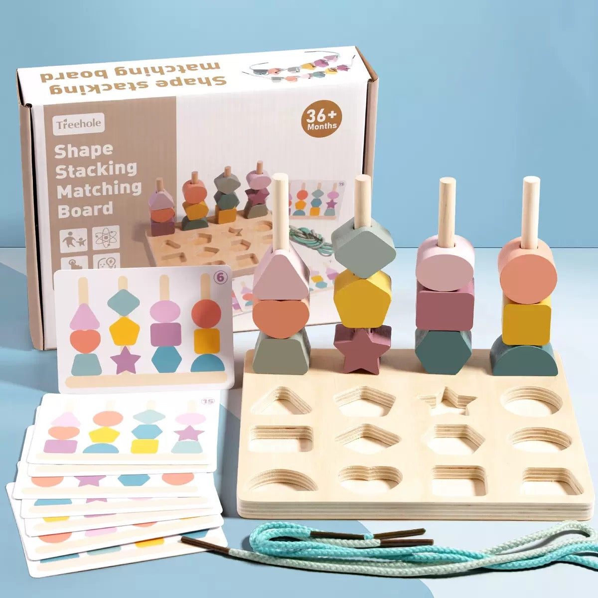 Shape stacking and matching board